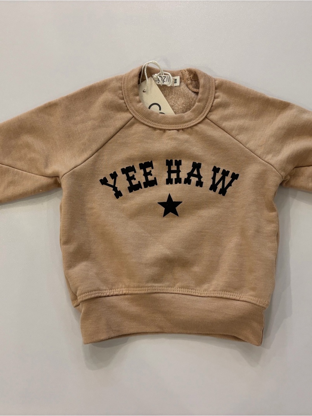 Cozii Yee Haw Tan Kids Sweatshirt - Unbranded